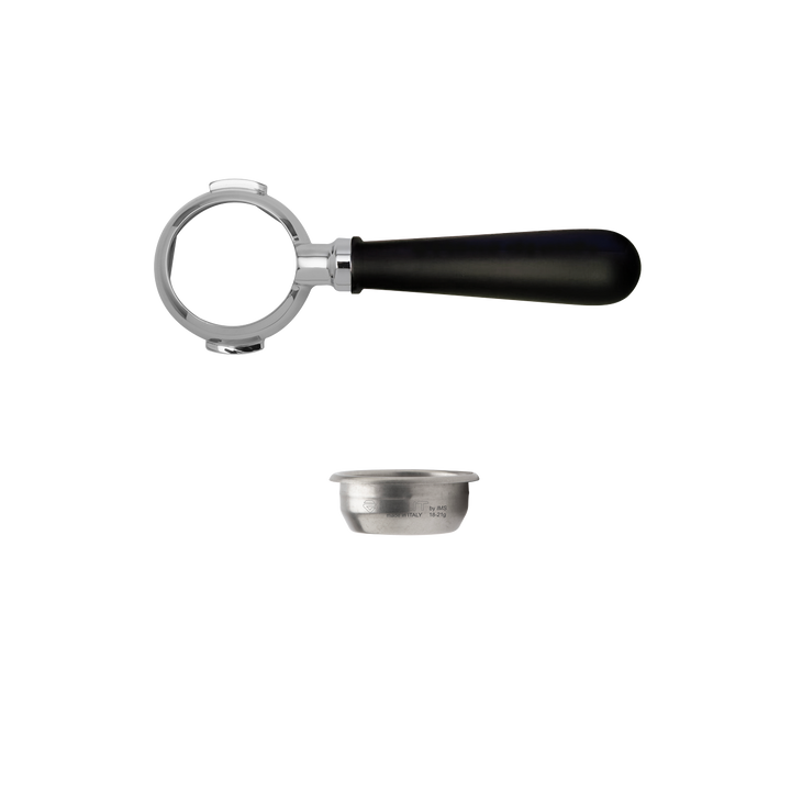 Lelit PLA580B Bottomless Filterholder, Black Walnut Wooden Handle