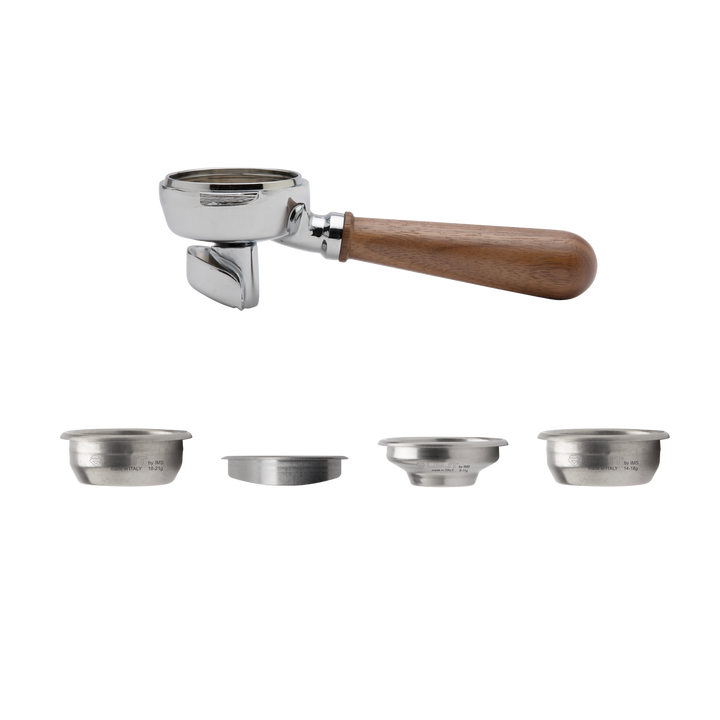 Lelit PLA582W 2-Way Filterholder, Walnut Wooden Handle