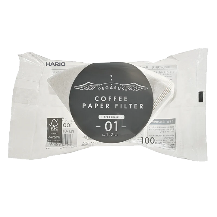Hario Pegasus Paper Filter 01 White - 100 unidades