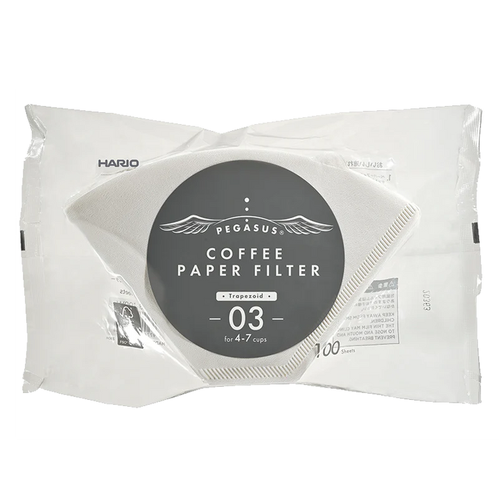Hario Pegasus Paper Filter 03 White - 100 unidades